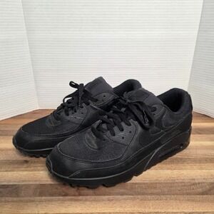 Nike Air Max 90 Men's Size 13 Recraft Triple Black Athletic Sneakers CN8490 003